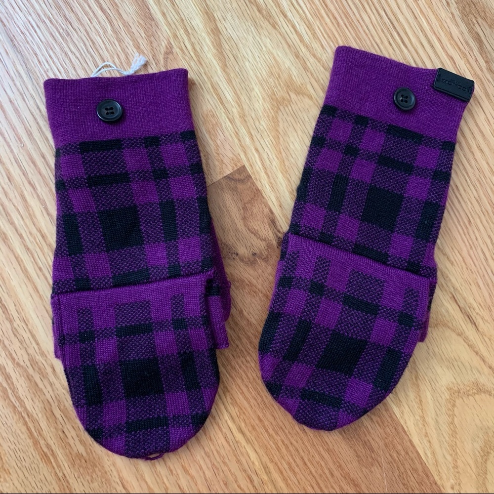 Never worn Coach merino wood mitten gloves